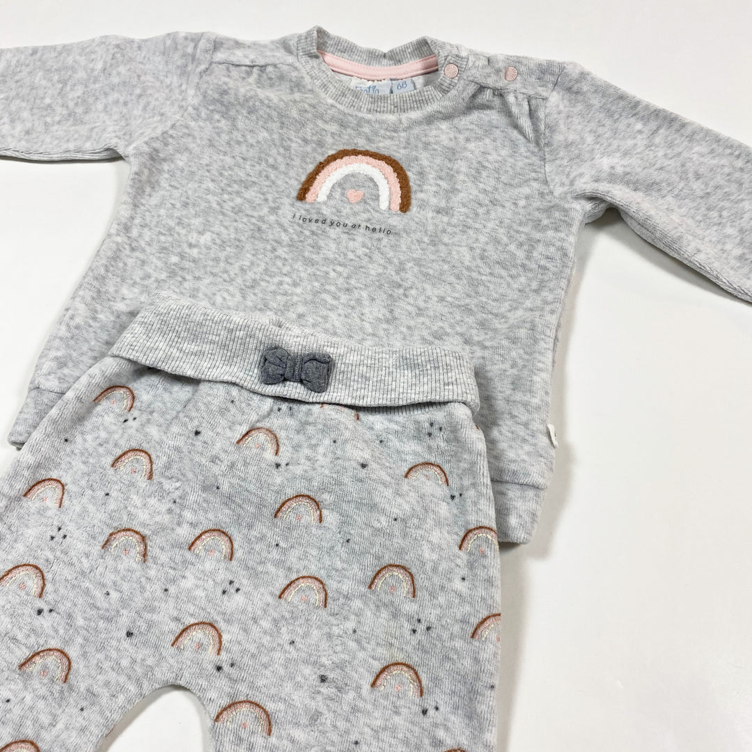 Feetje grey rainbow terry sweatshirts and leggings set 68cm 2