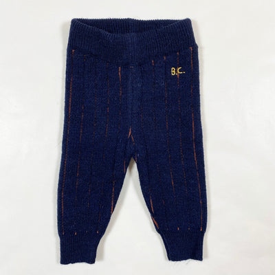 Bobo Choses blue indigo vertical stripes knitted baby leggings  Second Season 3-6M/68 1