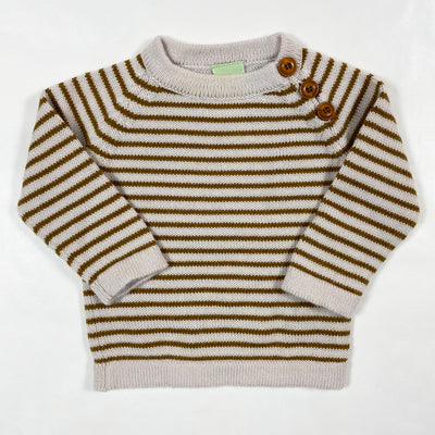 FUB brown ecru striped knit pullover 4M/62 1