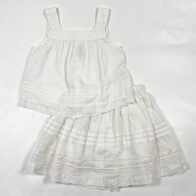 Bonpoint white embroidered top and skirt set 6Y 2