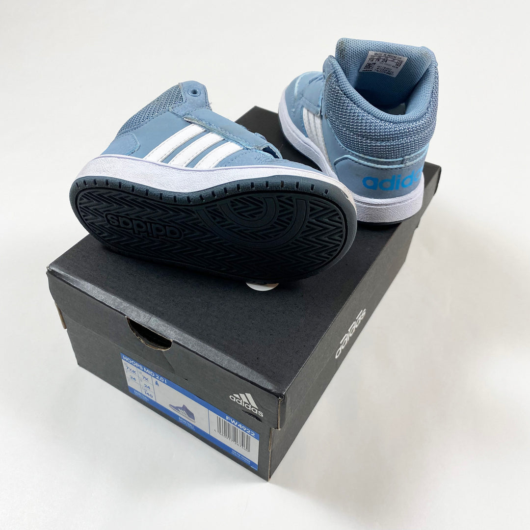 Adidas light blue Hoops basketball sneakers 24 3