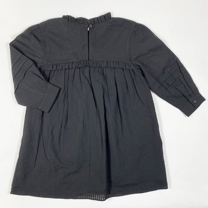 Arket black ruffle seersucker dress 110/4-5Y