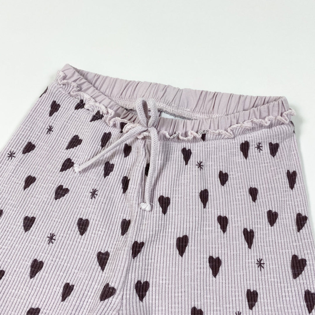 Zara faded purple heart print ribbed leggings 2-3Y/98