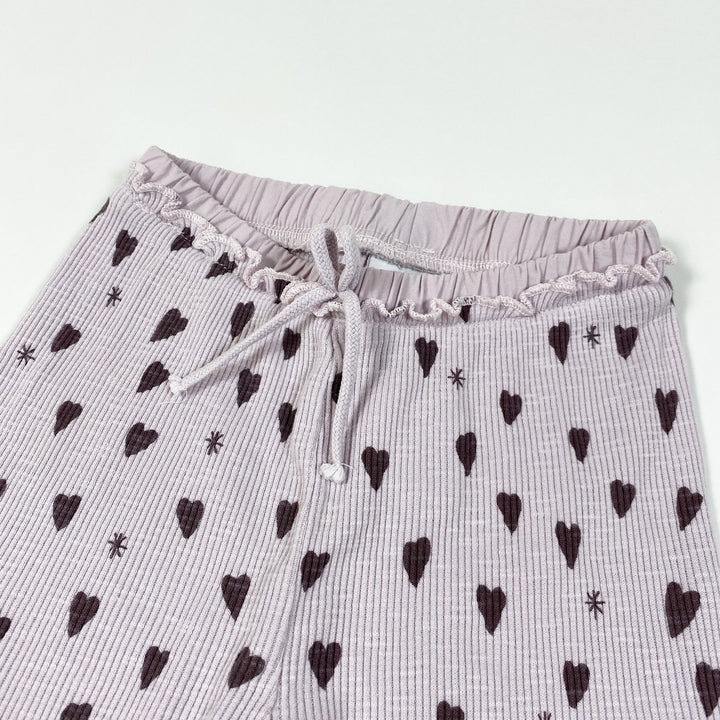 Zara faded purple heart print ribbed leggings 2-3Y/98