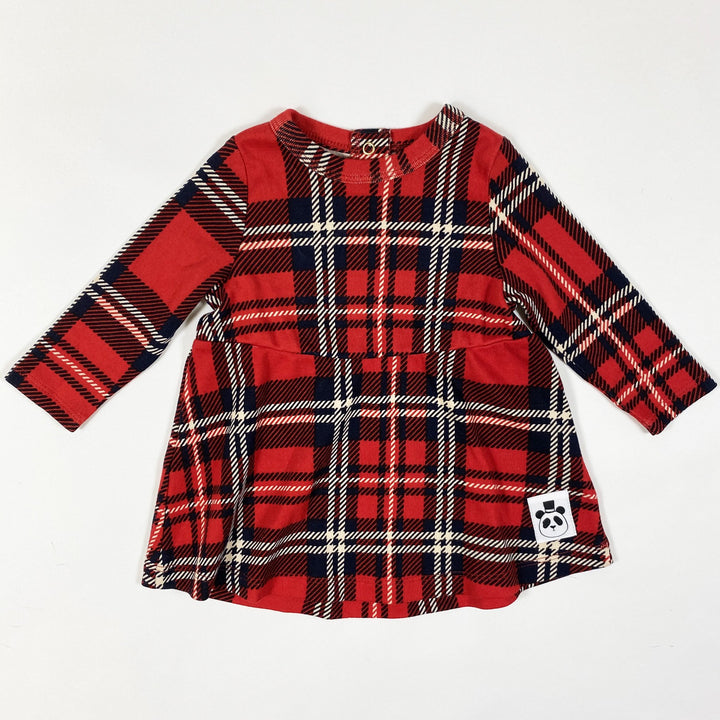Mini Rodini red plaid check dress 56/62