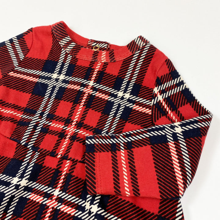 Mini Rodini red plaid check dress 56/62