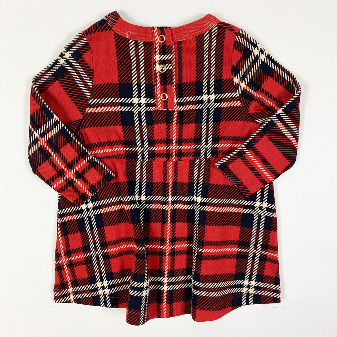 Mini Rodini red plaid check dress 56/62