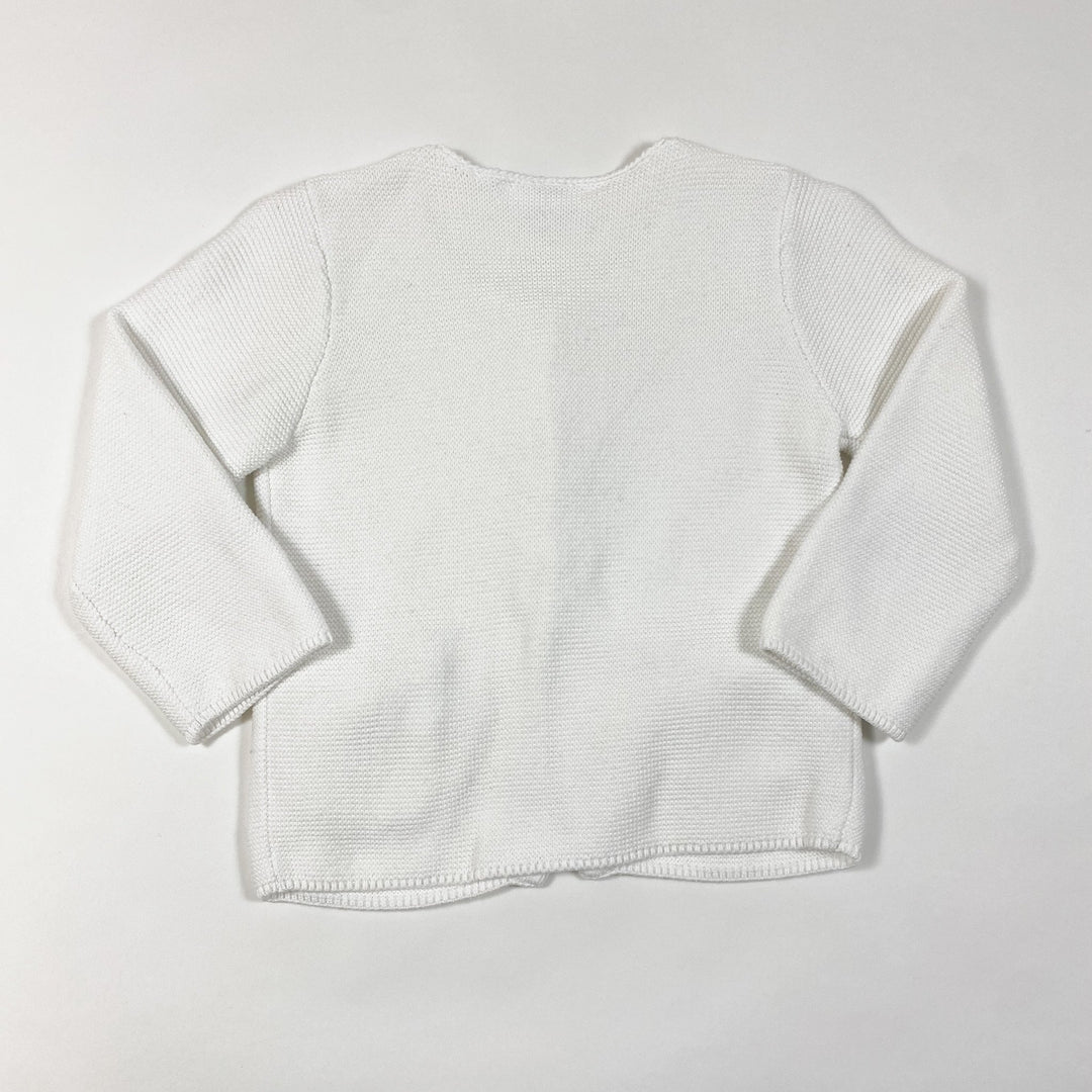 Jacadi white knit cardigan with bows 12M/74cm