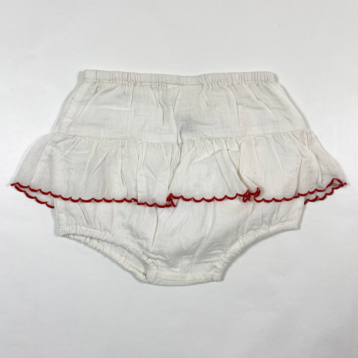 Louise Misha ecru embroidered bloomers 6M 2