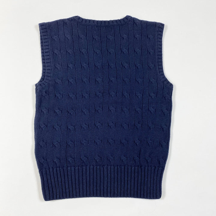 Ralph Lauren navy cable knit vest 4Y