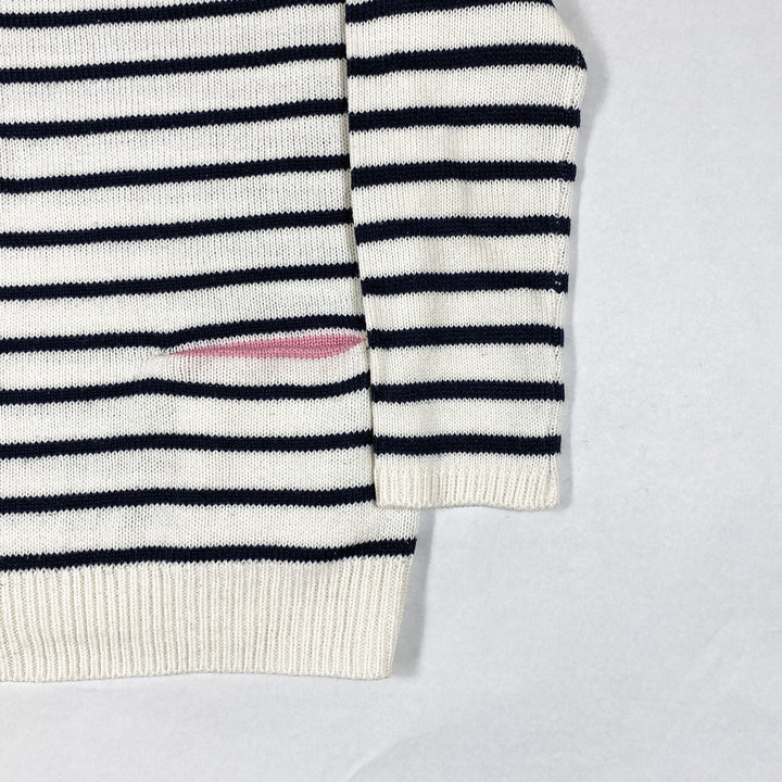 H&M striped cotton knit jumper with pockets 4-6Y