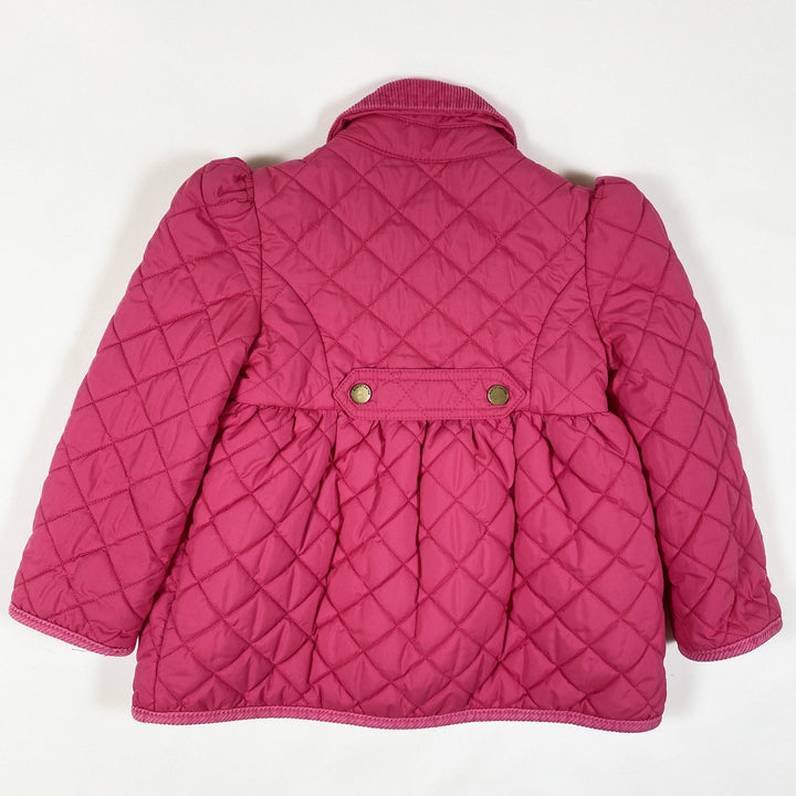 Ralph Lauren fuschia quilted jacket with corduroy detailing 4Y