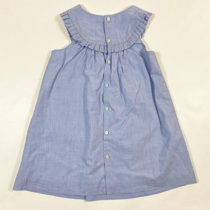 Jacadi light blue pleated collar summer dress 36M/96 3