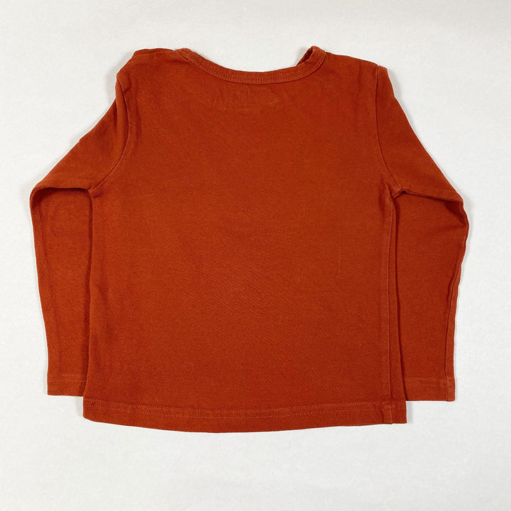 Lily Balou orange long-sleeved plane print t-shirt