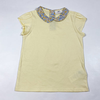 Cyrillus yellow T-shirt with floral collar 8Y 1