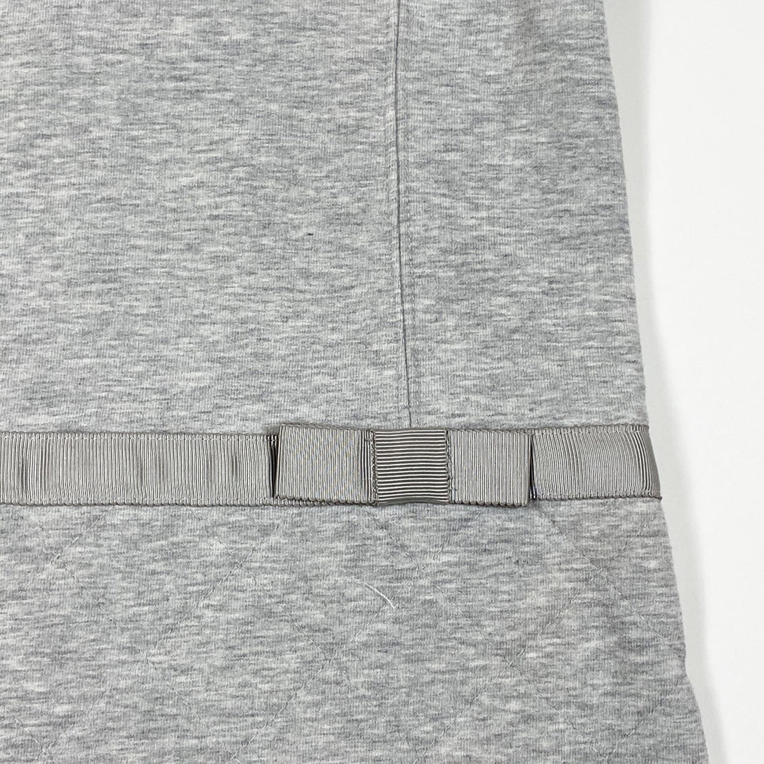 Jacadi grey short-sleeved dress with quilted skirt 2Y
