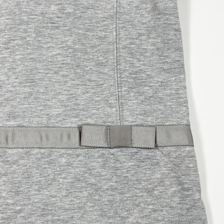 Jacadi grey short-sleeved dress with quilted skirt 2Y