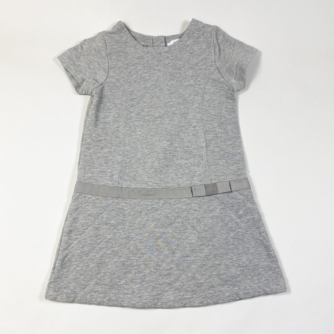 Jacadi grey short-sleeved dress with quilted skirt 4Y/104cm