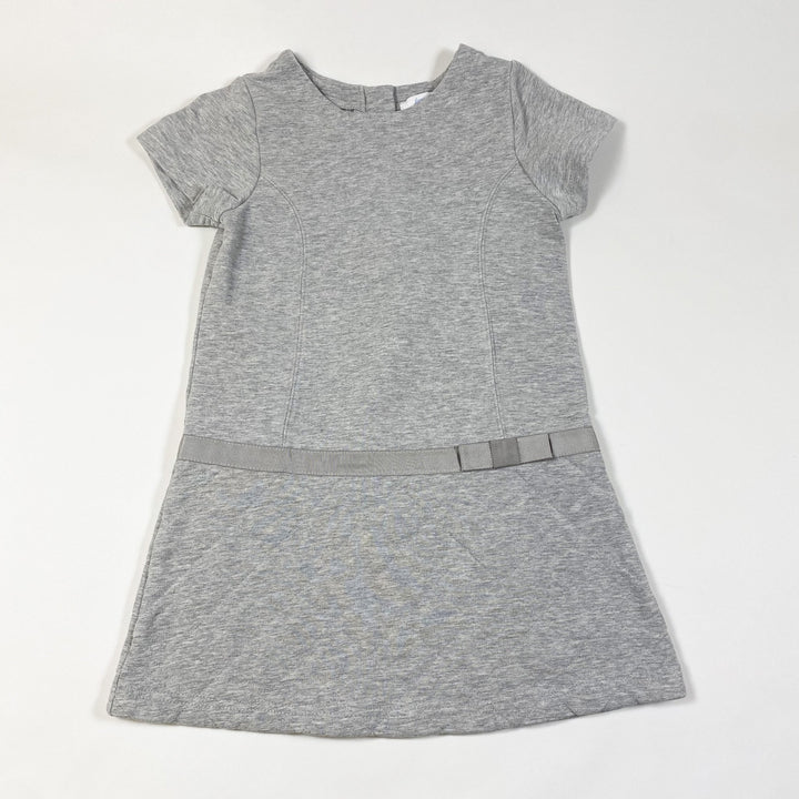 Jacadi grey short-sleeved dress with quilted skirt 4Y/104cm