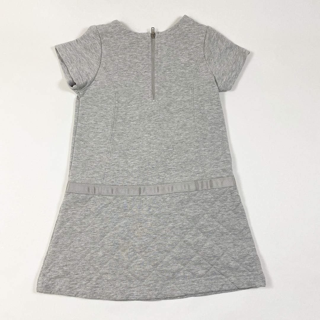 Jacadi grey short-sleeved dress with quilted skirt 4Y/104cm