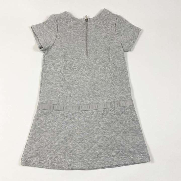 Jacadi grey short-sleeved dress with quilted skirt 4Y/104cm