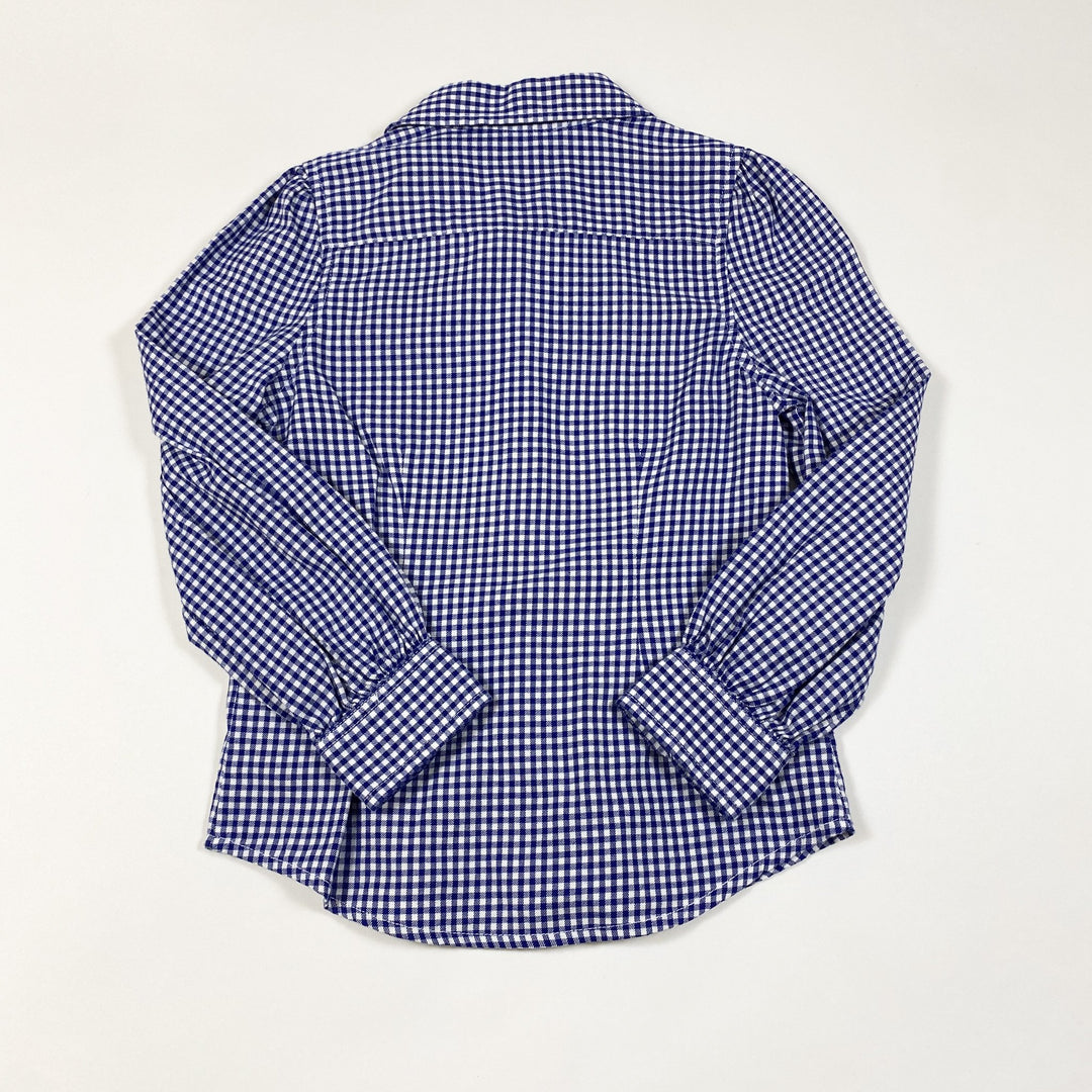 Ralph Lauren blau-karierte Bluse aus gebürsteter Baumwolle 5Y
