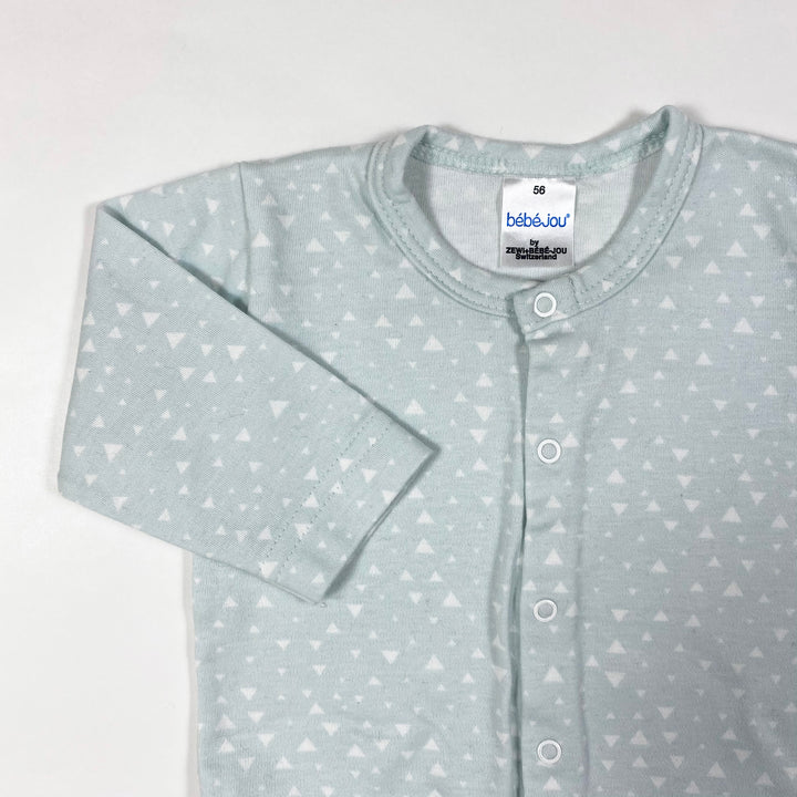 Zewi light teal terrazza baby cardigan 56 2