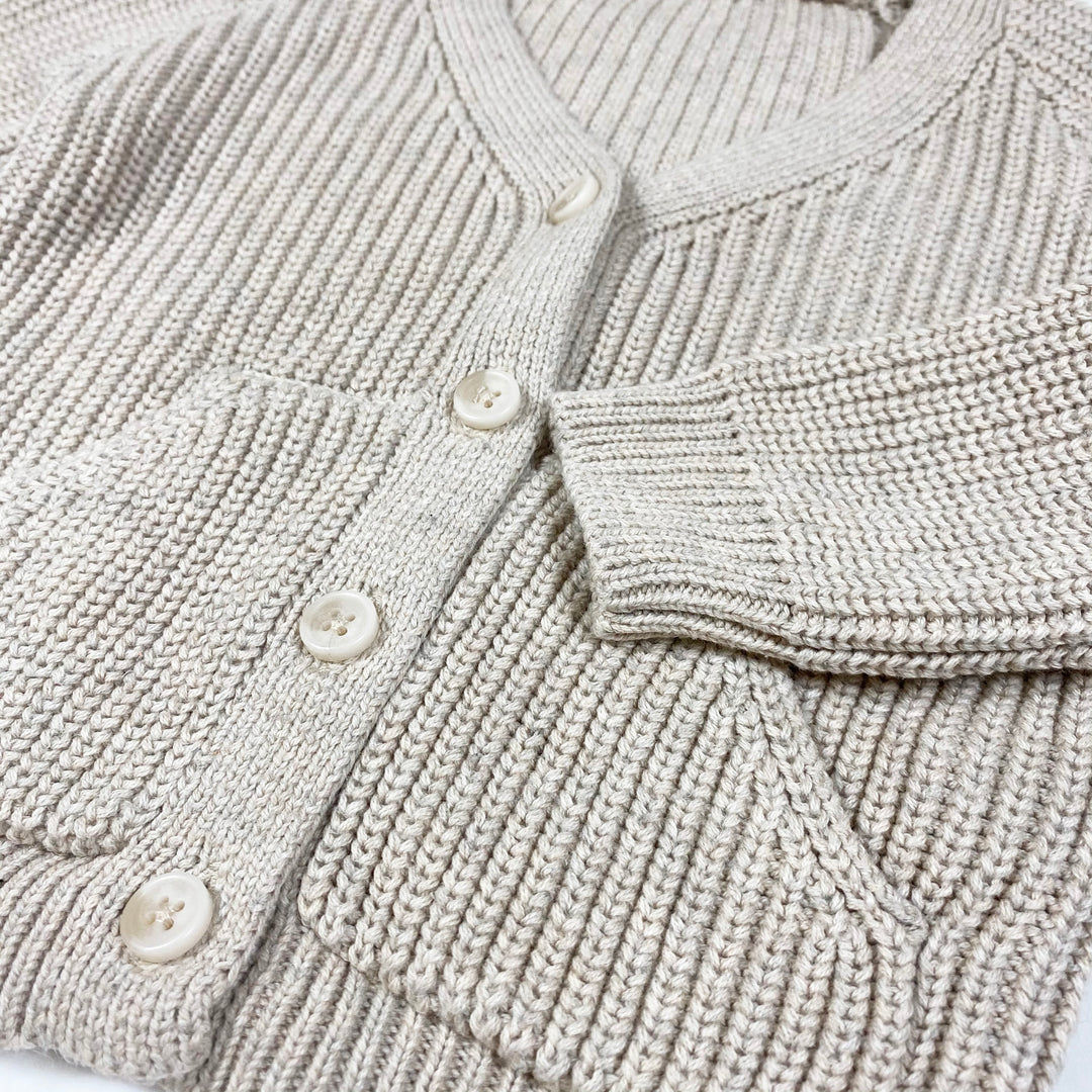 Jamie Kay oatmeal heavy knit cardigan 1Y