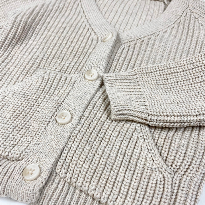 Jamie Kay oatmeal heavy knit cardigan 1Y