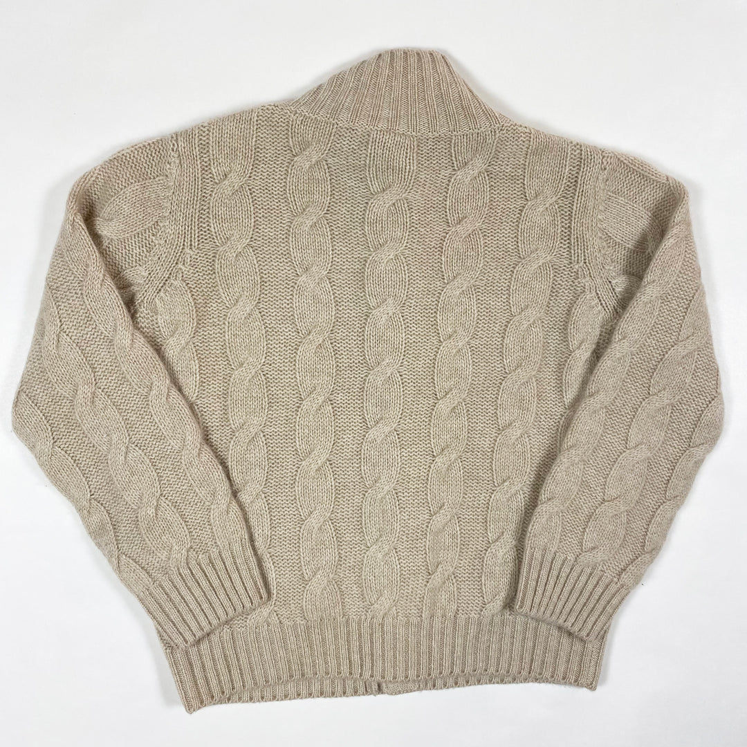 Loro Piana beige cable knit cashmere cardigan 4Y/104 2