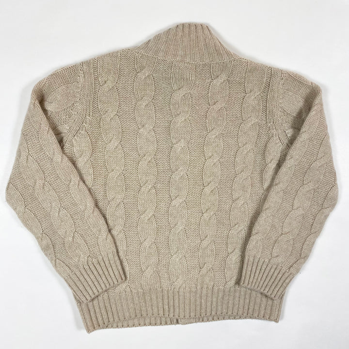 Loro Piana beige cable knit cashmere cardigan 4Y/104 2