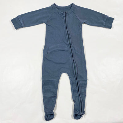 Goumi dusky blue bamboo zip pyjama 6-9M 1