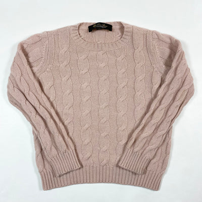 Loro Piana soft pink cable knit cashmere pullover 6Y 1