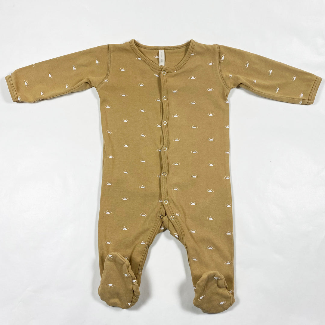 Quincy Mae camel sunrise print footed pyjama 6-12M 1