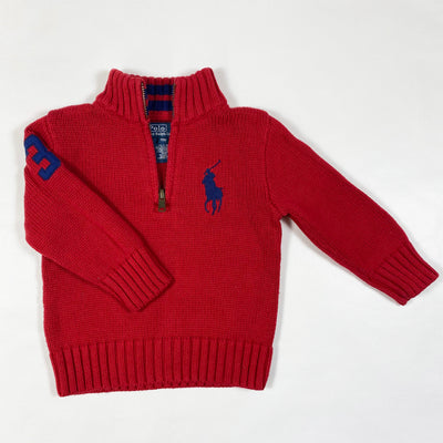 Ralph Lauren red half-zip cotton pullover 18M 1