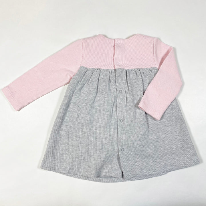 Mayoral light pink/grey lined jersey dress 12M/80 3
