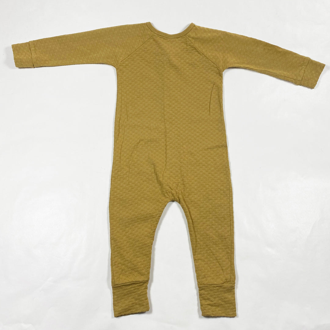 Quincy Mae camel/mustard pointelle jumpsuit 18-24M 3