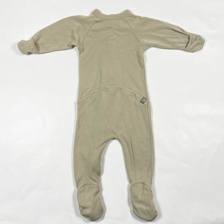 Goumi pale khaki bamboo zip pyjama 6-9M 2