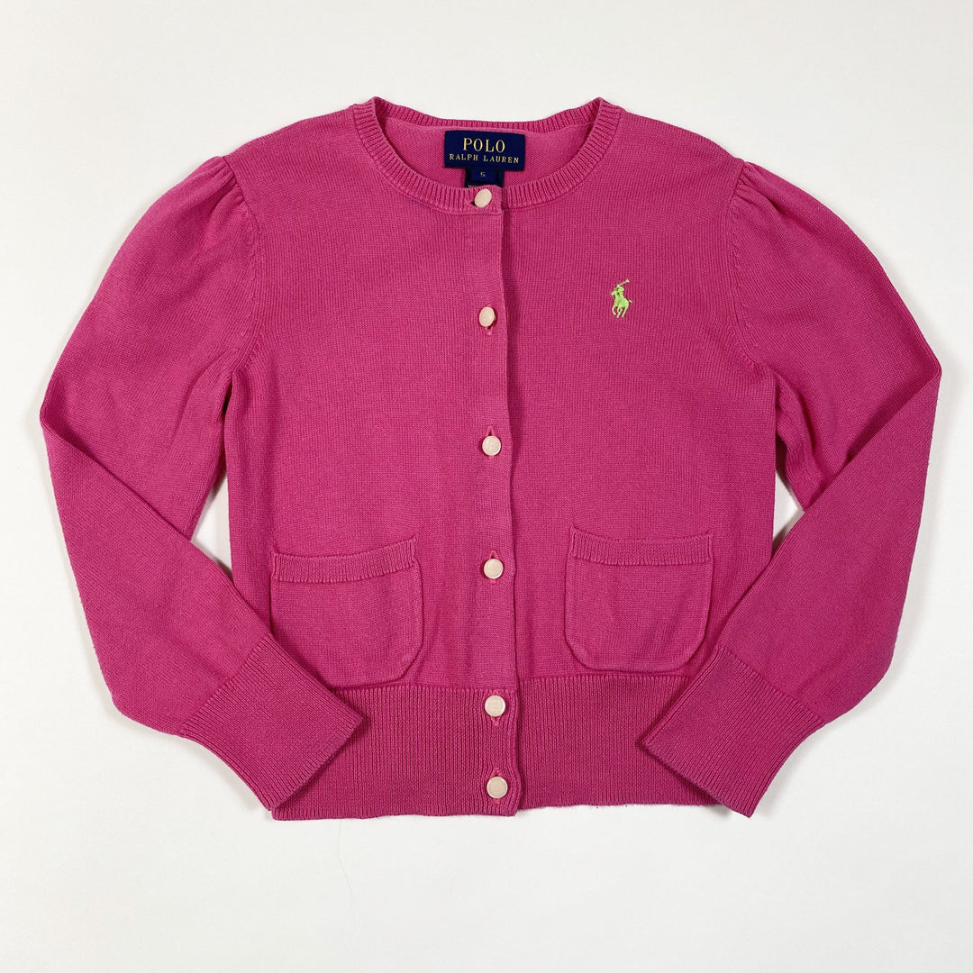 Ralph Lauren hot pink cardigan 5Y