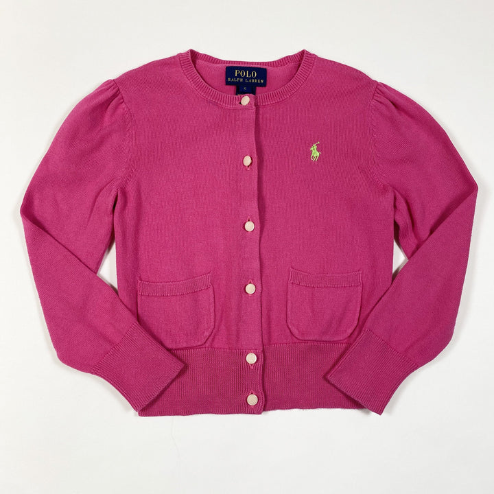 Ralph Lauren hot pink cardigan 5Y