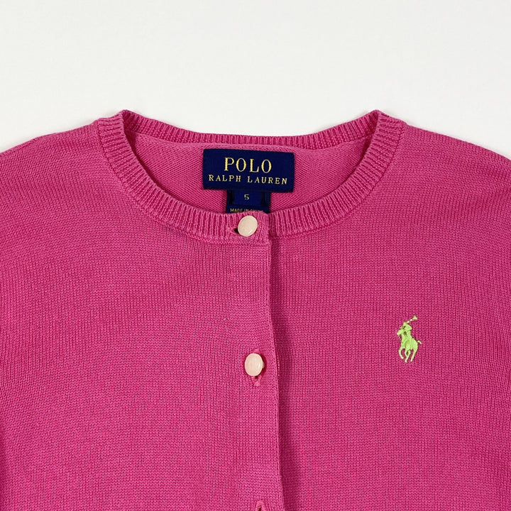 Ralph Lauren hot pink cardigan 5Y
