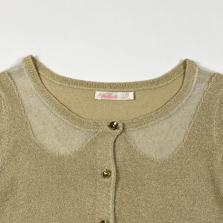 Billieblush Feinstrickjacke in Gold-Metallic 3Y/94