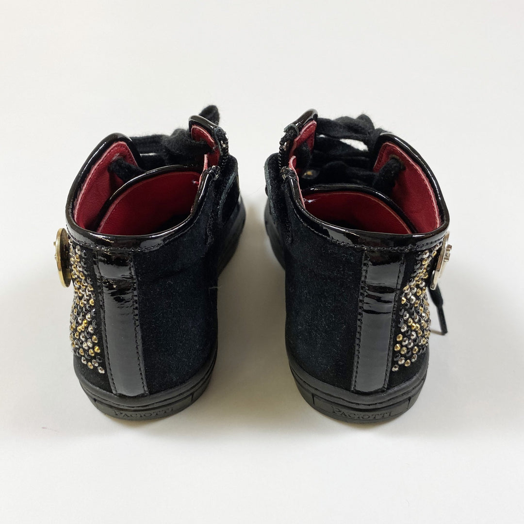 Cesare Paciotti schwarze High-Top-Sneakers aus Lackleder mit Verzierungen 26