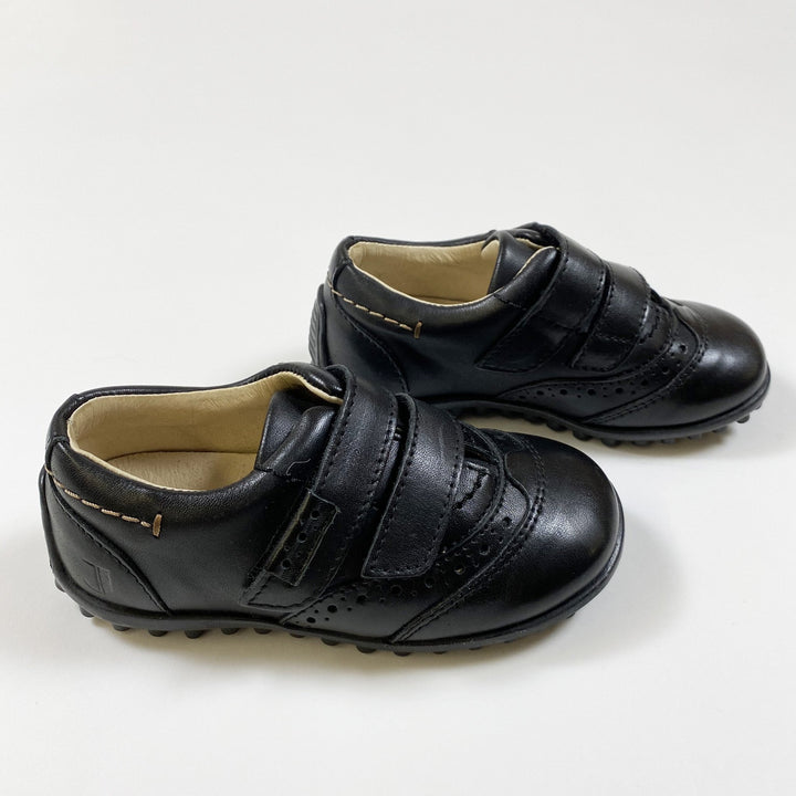 Jacadi black perforated leather sneakers 25