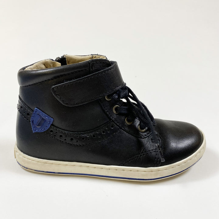 Jacadi black leather high-top sneakers 29