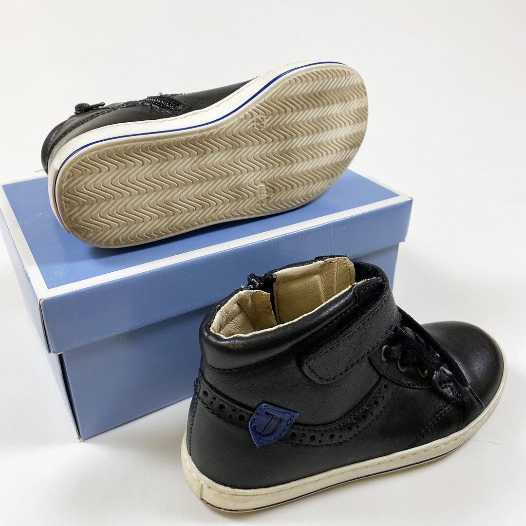 Jacadi black leather high-top sneakers 29