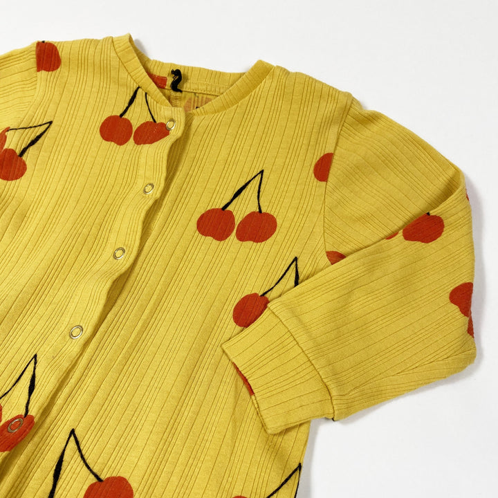 Mini Rodini yellow cherry print jumpsuit 80-86
