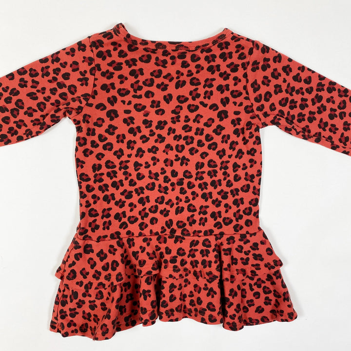 Mini Rodini red leopard print frill dress 80-86