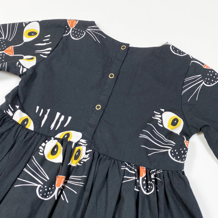 Mini Rodini black cat face print dress 80-86