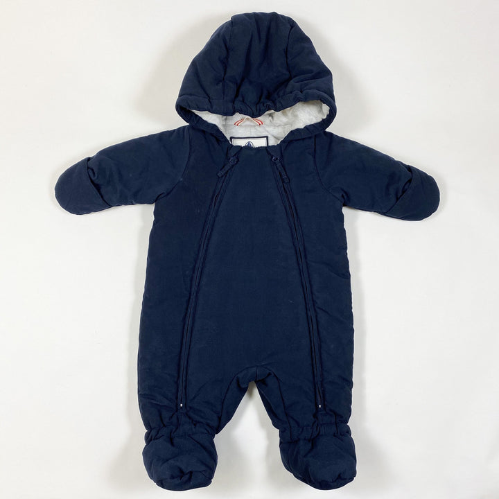 Petit Bateau navy padded overall 3M